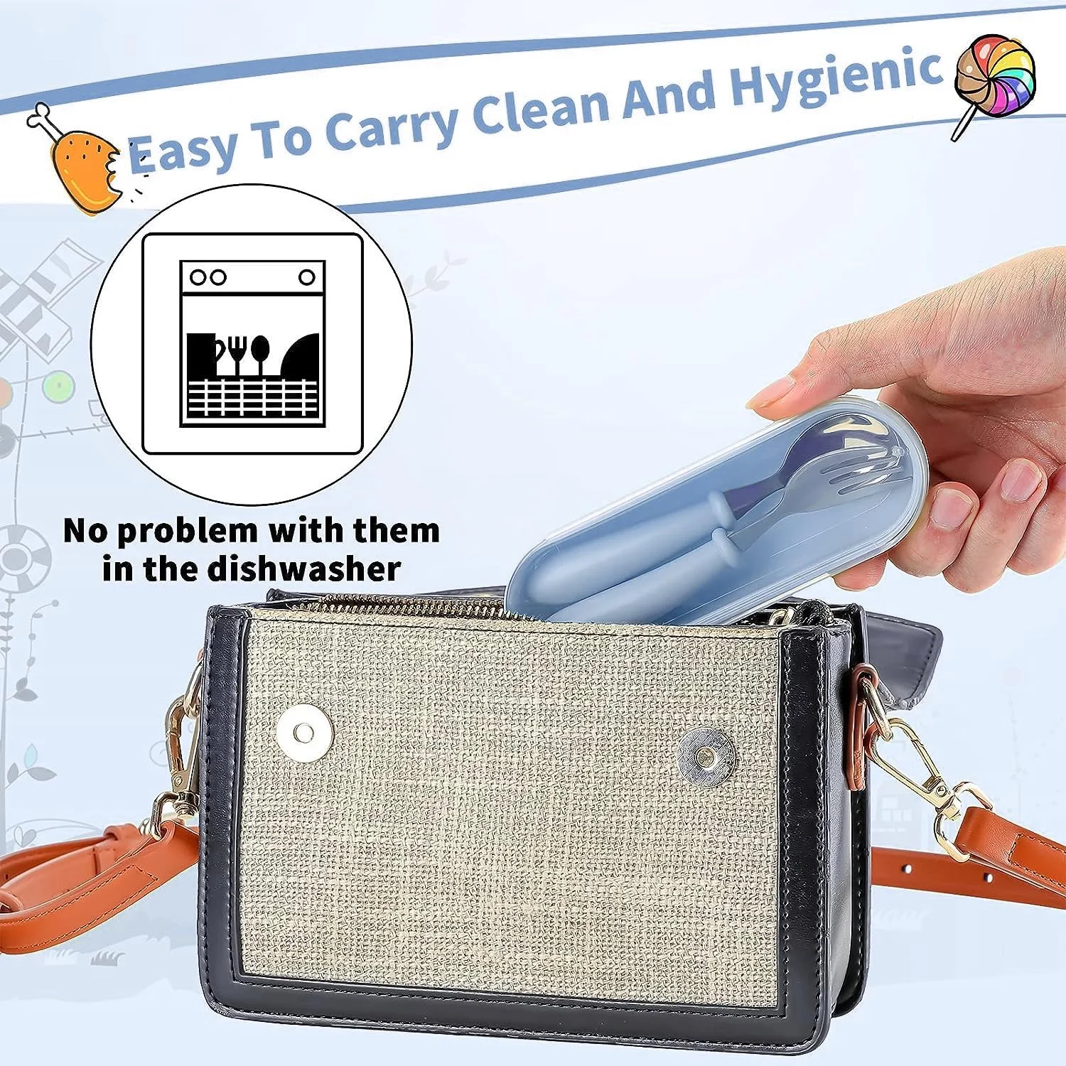 ست قاشق و چنگال کودک X spring، 1 ست کارد و چنگال کودک، ظروف کارتونی، قاشق و چنگال غذاخوری کودک با دسته سیلیکونی، ست کارد و چنگال استیل ضد زنگ، کارد و چنگال کودک با جعبه مسافرتی ست قاشق و چنگال کودک X spring، 1 ست کارد و چنگال کودک، ظروف کارتونی، قاشق و چنگال غذاخوری کودک با دسته سیلیکونی، ست کارد و چنگال استیل ضد زنگ، کارد و چنگال کودک با جعبه مسافرتی