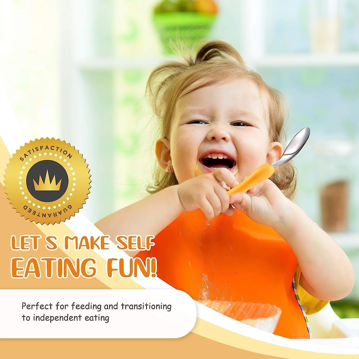 ست 6 تکه کارد و چنگال کودک نوپا با جعبه مسافرتی - ست قاشق و چنگال کودک برای آموزش غذا خوردن - قاشق های زاویه دار استیل ضد زنگ با دسته کارتونی زیبا برای کودکان بالای 6 ماه ست 6 تکه کارد و چنگال کودک نوپا با جعبه مسافرتی - ست قاشق و چنگال کودک برای آموزش غذا خوردن - قاشق های زاویه دار استیل ضد زنگ با دسته کارتونی زیبا برای کودکان بالای 6 ماه