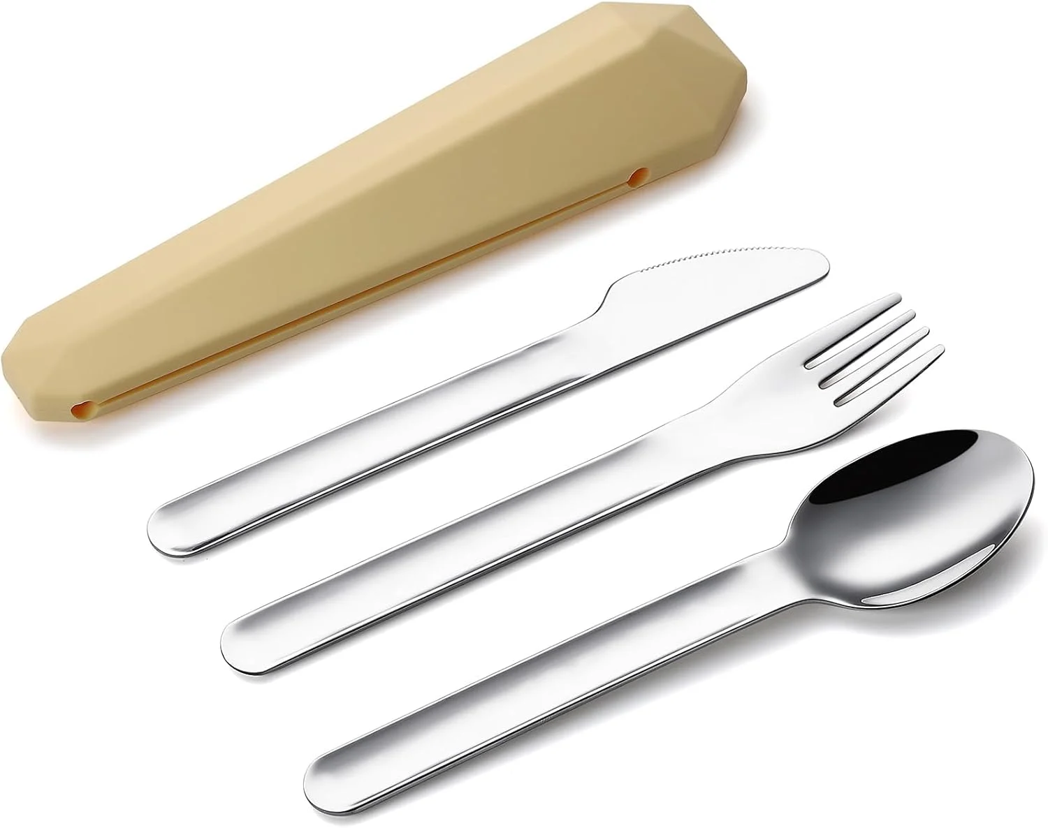 ست کارد، چنگال و قاشق مسافرتی قابل حمل با جعبه - فولاد ضد زنگ 18/8 مناسب برای 1 نفر، ایده آل برای پیک نیک، کمپینگ، ناهار، مدرسه، محل کار، زرد ست کارد، چنگال و قاشق مسافرتی قابل حمل با جعبه - فولاد ضد زنگ 18/8 مناسب برای 1 نفر، ایده آل برای پیک نیک، کمپینگ، ناهار، مدرسه، محل کار، زرد
