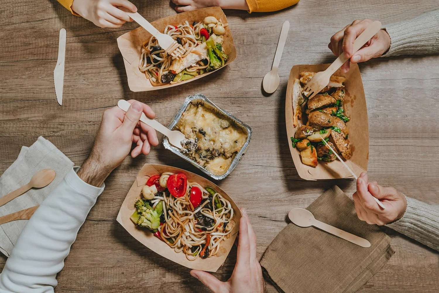 Roots Pack 100pc Biodegradable Wooden Cutlery Set - Eco-Friendly Spoons & Forks for Parties, Picnics, Events - Plant-Based, Splinter-Free Roots Pack 100pc Biodegradable Wooden Cutlery Set - Eco-Friendly Spoons & Forks for Parties, Picnics, Events - Plant-Based, Splinter-Free