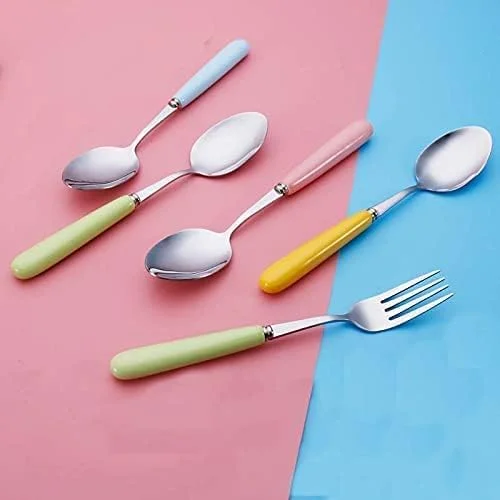 ست столовых приборов قابل حمل با کیف، چنگال و قاشق استیل ضد زنگ 304، ست столовых приборов قابل استفاده مجدد، ماشین ظرفشویی ایمن، ظروف столовых приборов با دسته های سرامیکی رنگی برای استفاده در هر مکان (صورتی) ست столовых приборов قابل حمل با کیف، چنگال و قاشق استیل ضد زنگ 304، ست столовых приборов قابل استفاده مجدد، ماشین ظرفشویی ایمن، ظروف столовых приборов با دسته های سرامیکی رنگی برای استفاده در هر مکان (صورتی)