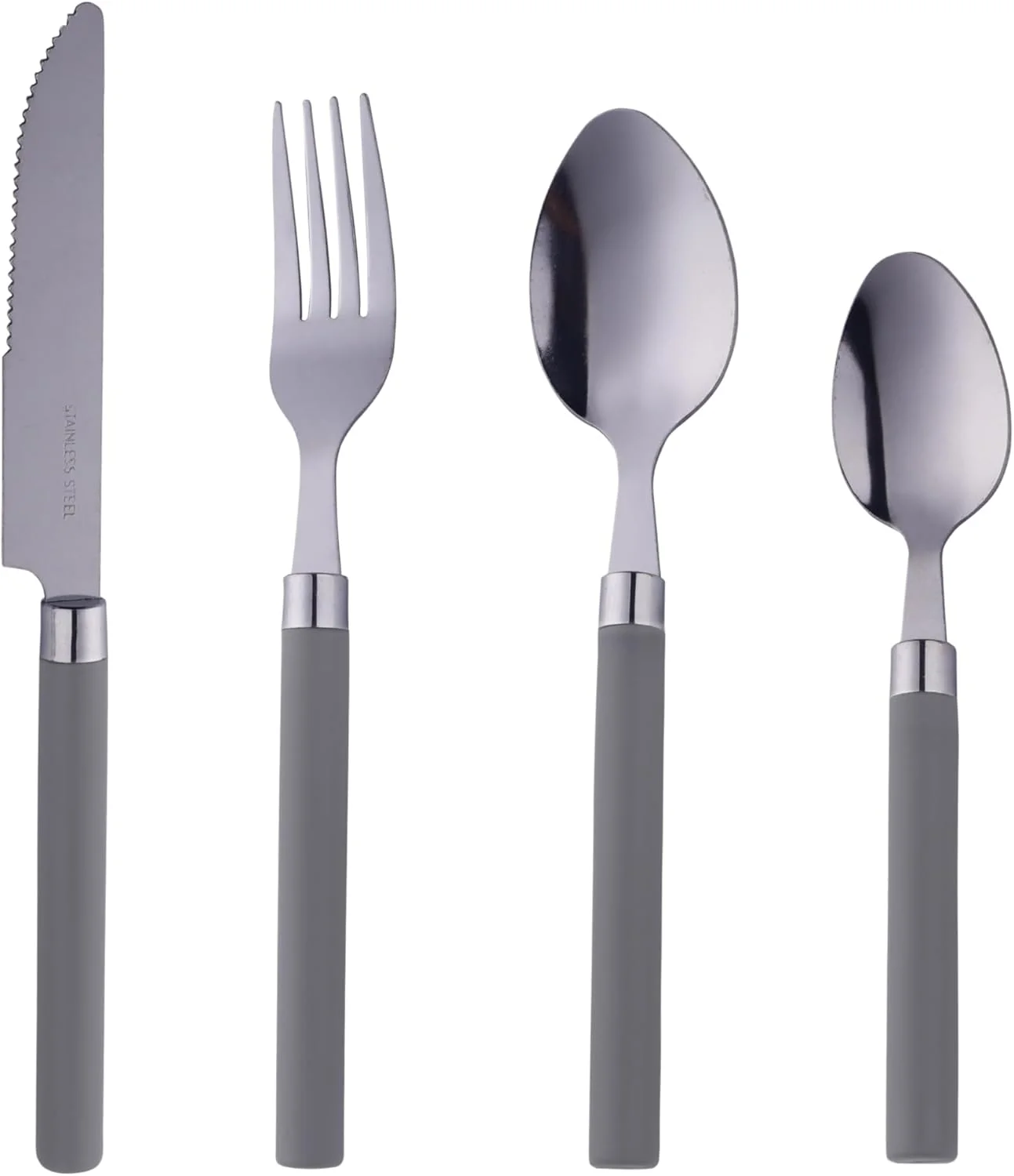 ست کارد و چنگال 16 پارچه استیل ارکیده، ست ظروف سرو برای 4 نفر، شامل قاشق، چاقو، چنگال و قاشق چای خوری، ست ظروف غذاخوری مناسب مهمانی ها، ست столовые приборы، ست نقره ای برای 4 نفر (JMH025)