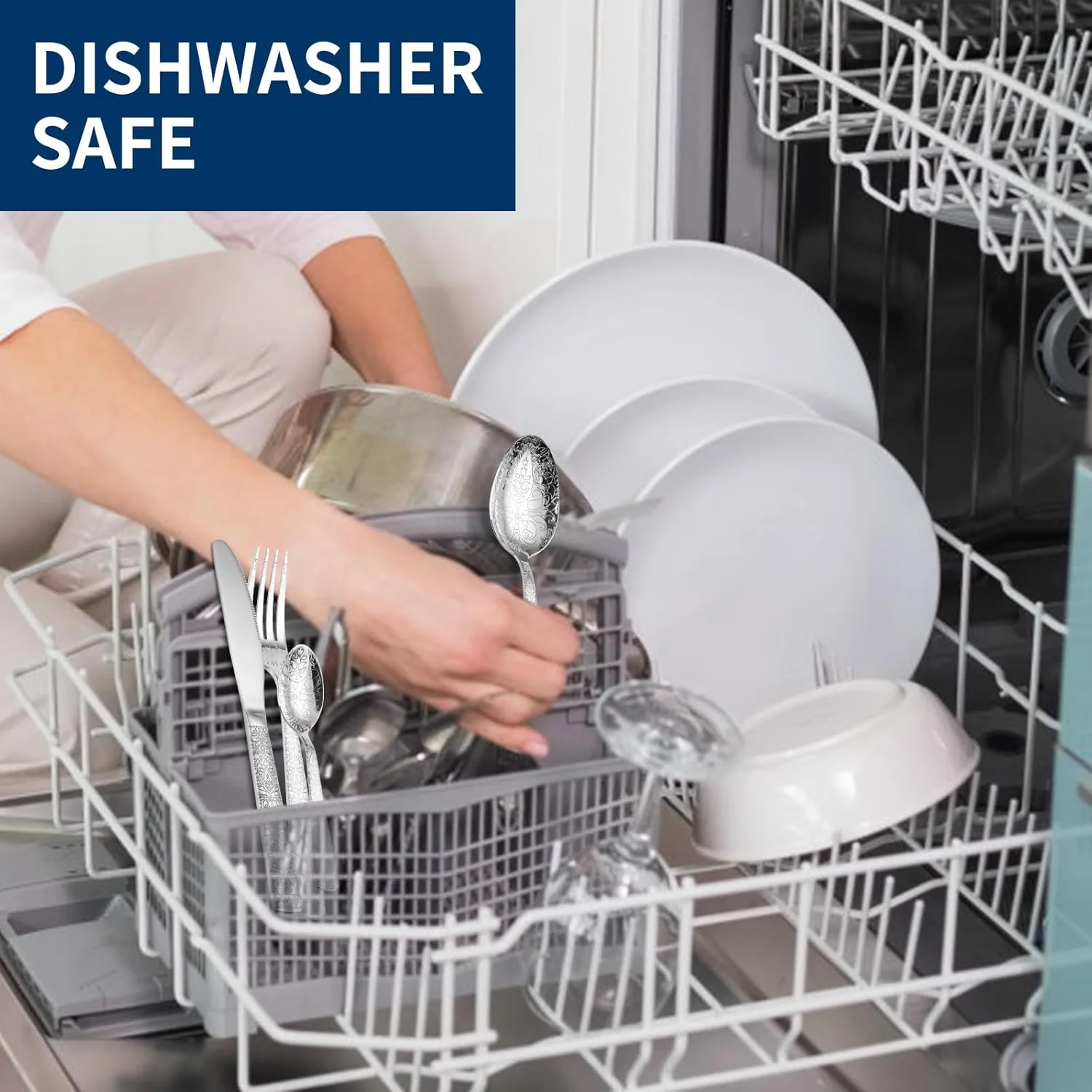 ست کارد و چنگال نوااستیل، طرح های نفیس، ست کارد و چنگال استیل چند نفره، قابل شستشو در ماشین ظرفشویی، مقاوم در برابر زنگ زدگی، مناسب برای رستوران و منزل (24 پارچه، نقره ای) ست کارد و چنگال نوااستیل، طرح های نفیس، ست کارد و چنگال استیل چند نفره، قابل شستشو در ماشین ظرفشویی، مقاوم در برابر زنگ زدگی، مناسب برای رستوران و منزل (24 پارچه، نقره ای)