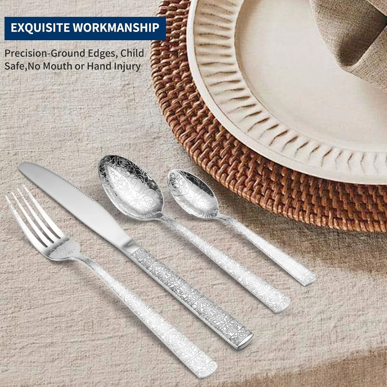 ست کارد و چنگال نوااستیل، طرح های نفیس، ست کارد و چنگال استیل چند نفره، قابل شستشو در ماشین ظرفشویی، مقاوم در برابر زنگ زدگی، مناسب برای رستوران و منزل (24 پارچه، نقره ای) ست کارد و چنگال نوااستیل، طرح های نفیس، ست کارد و چنگال استیل چند نفره، قابل شستشو در ماشین ظرفشویی، مقاوم در برابر زنگ زدگی، مناسب برای رستوران و منزل (24 پارچه، نقره ای)