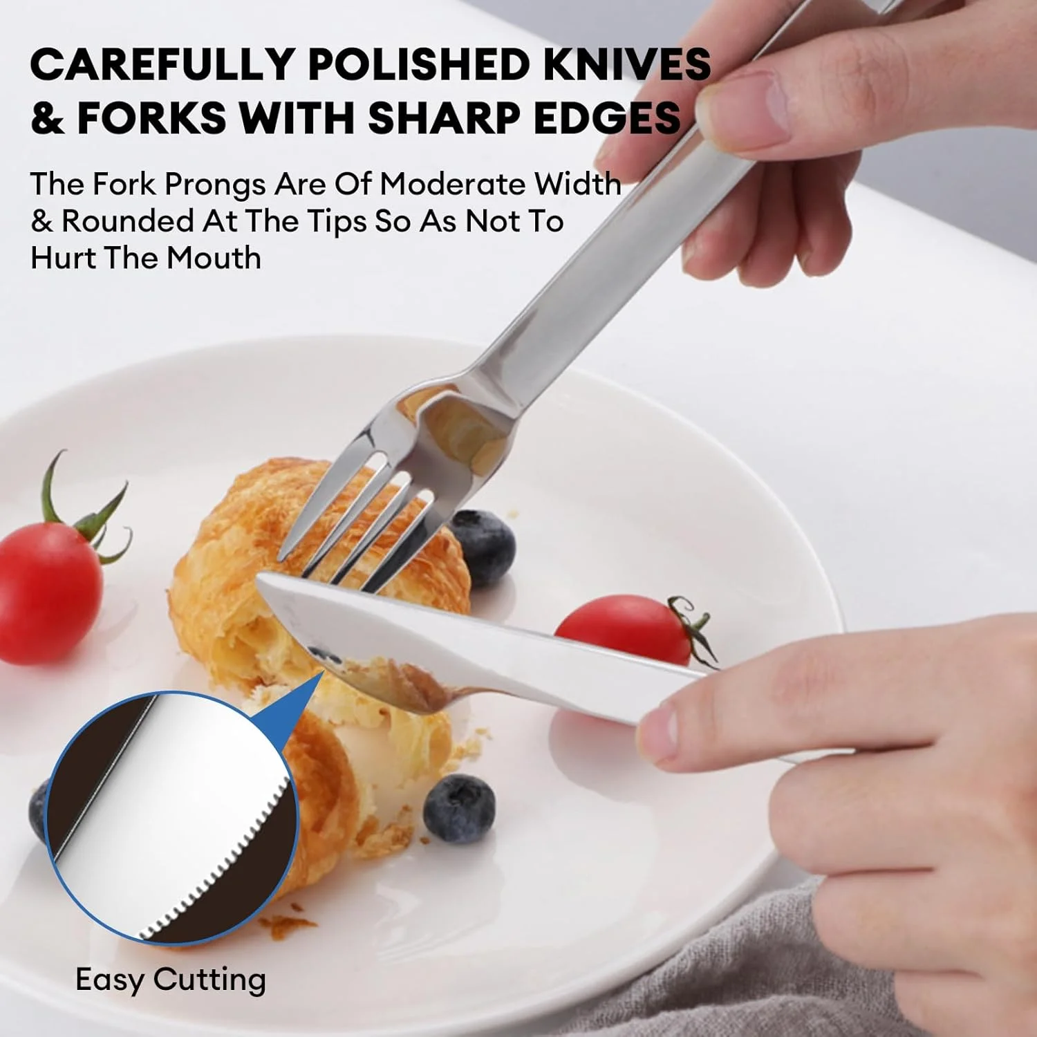 ست کارد و چنگال قابل حمل نالینا با جعبه، ست کارد و چنگال مسافرتی، ست کارد و چنگال قابل استفاده مجدد، چاقو، چنگال، قاشق استیل ضد زنگ، برای کمپینگ، پیک نیک، پیاده روی، دفتر (6.7 اینچ، نقره ای)