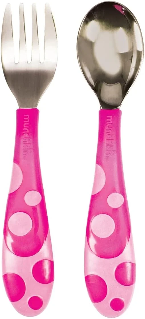 ست قاشق و چنگال کودک مانچکین، کارد و چنگال ایمن برای کودکان، نگه داشتن آسان برای دستان کوچک، لبه های نرم، یک جفت چنگال و قاشق، کودک نوپا/کودکان، 12 ماه به بالا، آبی، بسته 2 عددی ست قاشق و چنگال کودک مانچکین، کارد و چنگال ایمن برای کودکان، نگه داشتن آسان برای دستان کوچک، لبه های نرم، یک جفت چنگال و قاشق، کودک نوپا/کودکان، 12 ماه به بالا، آبی، بسته 2 عددی