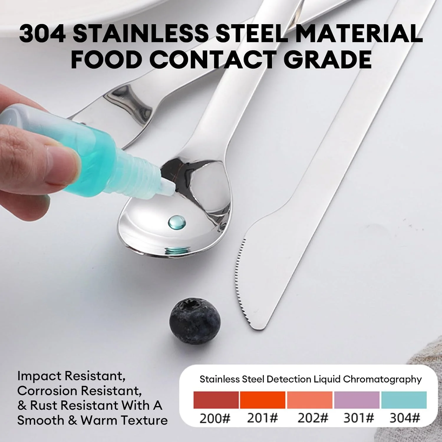 ست کارد و چنگال قابل حمل نالینا با جعبه، ست کارد و چنگال مسافرتی، ست کارد و چنگال قابل استفاده مجدد، چاقو، چنگال، قاشق استیل ضد زنگ، برای کمپینگ، پیک نیک، پیاده روی، دفتر (6.7 اینچ، نقره ای)