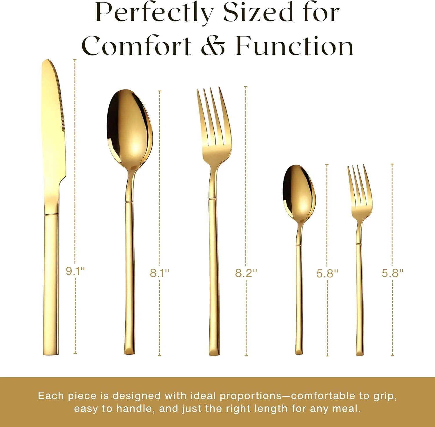 ست столовых приборов 30 تکه نکسو با روکش طلای تیتانیومی | ست столовых приборов شیک برای 6 نفر با ظروف سرو - پرداخت آینه ای ممتاز | چاقو، چنگال، قاشق و قاشق چایخوری | قابل شستشو در ماشین ظرفشویی ست столовых приборов 30 تکه نکسو با روکش طلای تیتانیومی | ست столовых приборов شیک برای 6 نفر با ظروف سرو - پرداخت آینه ای ممتاز | چاقو، چنگال، قاشق و قاشق چایخوری | قابل شستشو در ماشین ظرفشویی