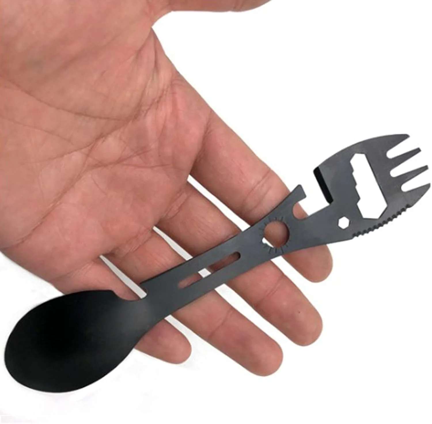 قاشق چنگال سفری، قاشق چنگال چندکاره، قاشق چنگال استیل ضد زنگ چند منظوره، قاشق چنگال قابل حمل دربازکن قوطی و بطری برای کمپینگ، مسافرت، کوله گردی، پیاده روی و فعالیت های فضای باز (10 در 1) 2 عدد قاشق چنگال سفری، قاشق چنگال چندکاره، قاشق چنگال استیل ضد زنگ چند منظوره، قاشق چنگال قابل حمل دربازکن قوطی و بطری برای کمپینگ، مسافرت، کوله گردی، پیاده روی و فعالیت های فضای باز (10 در 1) 2 عدد