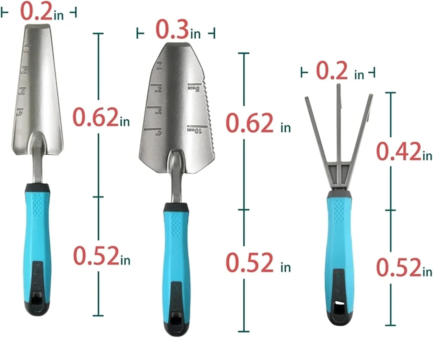 مجموعه ابزار باغبانی XRTLYH شامل بیلچه، شن کش و ابزار کاشت، ساخته شده از آلیاژ آلومینیوم مناسب برای کاشت، جابجایی و وجین علف های هرز (رنگ: آبی، اندازه: مجموعه) مجموعه ابزار باغبانی XRTLYH شامل بیلچه، شن کش و ابزار کاشت، ساخته شده از آلیاژ آلومینیوم مناسب برای کاشت، جابجایی و وجین علف های هرز (رنگ: آبی، اندازه: مجموعه)
