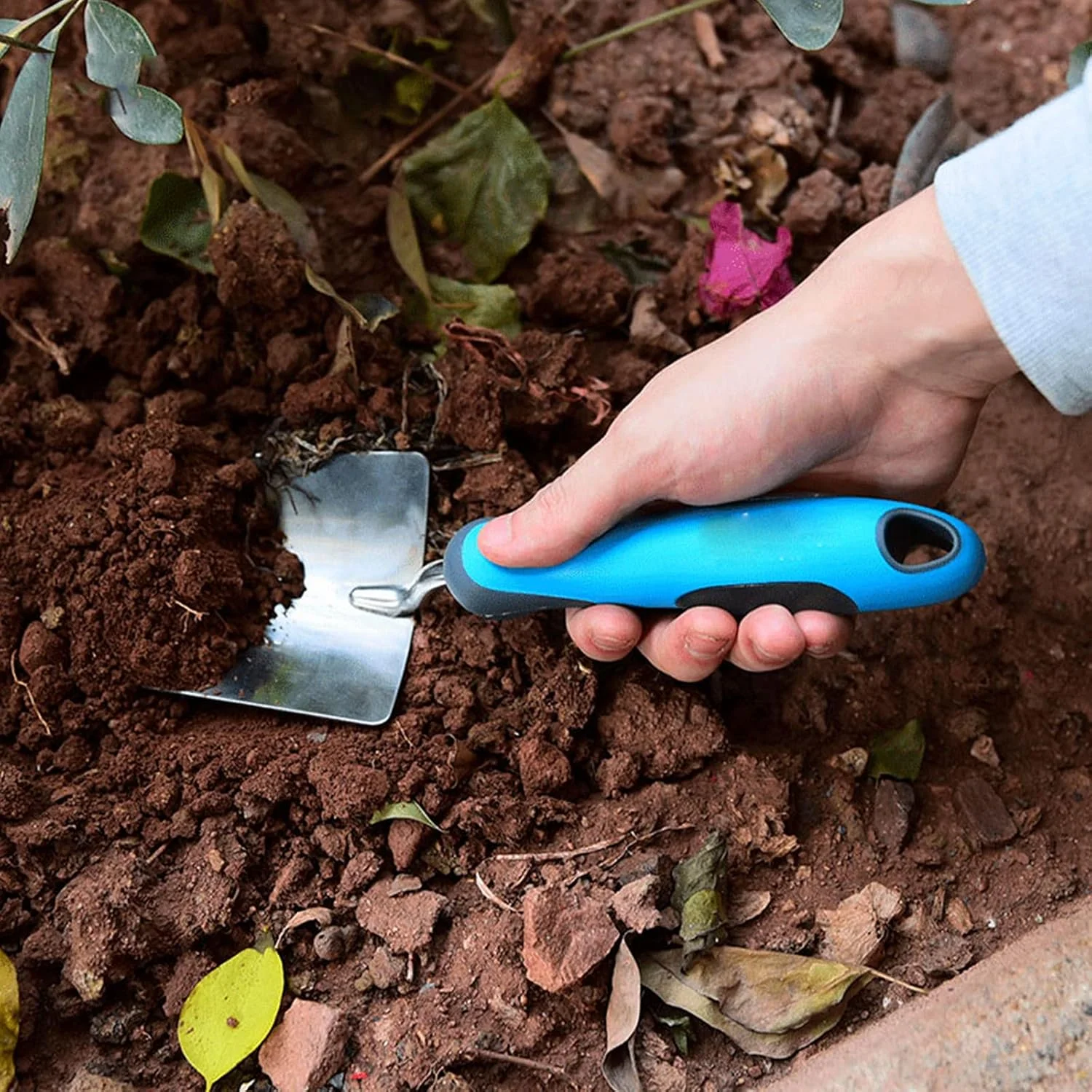 ست ابزار باغبانی SXPC استیل ضد زنگ 3 تکه شامل بیلچه کاشت، چنگک، بیل و ابزار انتقال نشا ست ابزار باغبانی SXPC استیل ضد زنگ 3 تکه شامل بیلچه کاشت، چنگک، بیل و ابزار انتقال نشا