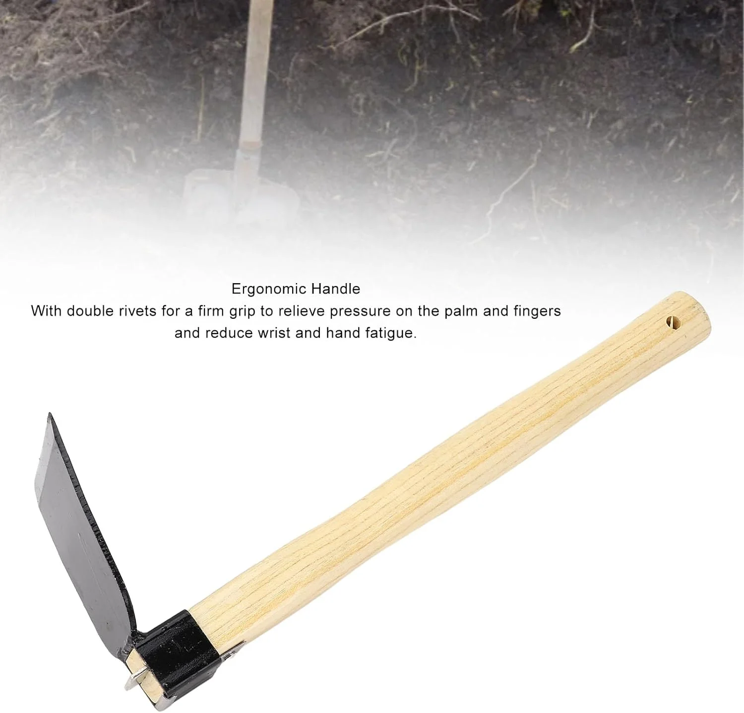 بیلچه دستی باغبانی Elprico، بیلچه دستی برای وجین و خاکورزی، بیلچه دستی باغبانی سبک وزن با دسته چوبی ارگونومیک برای وجین، برداشت، کندن و کاشت بیلچه دستی باغبانی Elprico، بیلچه دستی برای وجین و خاکورزی، بیلچه دستی باغبانی سبک وزن با دسته چوبی ارگونومیک برای وجین، برداشت، کندن و کاشت