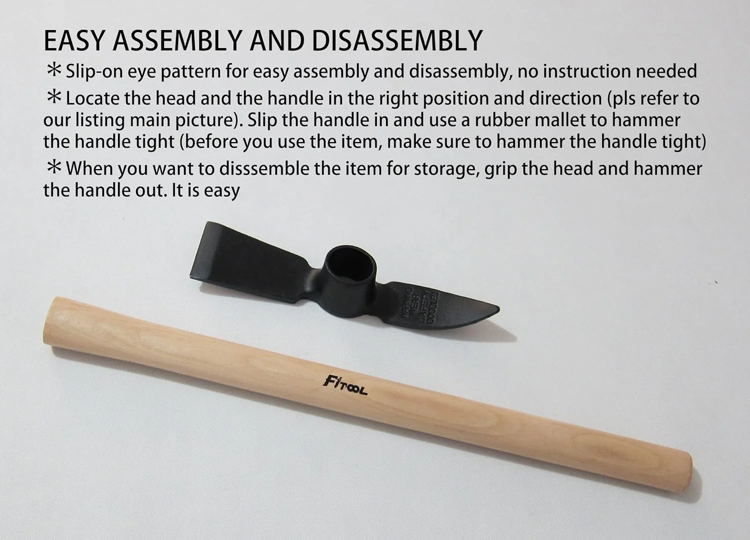 FITOOL 19.7Inches Forged Classic Planting Hoe, Flower and Vegetable Planter, Digging Mattock for Cultivating and Weeding, Mattock Pick Hoe 1.9LB FITOOL 19.7Inches Forged Classic Planting Hoe, Flower and Vegetable Planter, Digging Mattock for Cultivating and Weeding, Mattock Pick Hoe 1.9LB