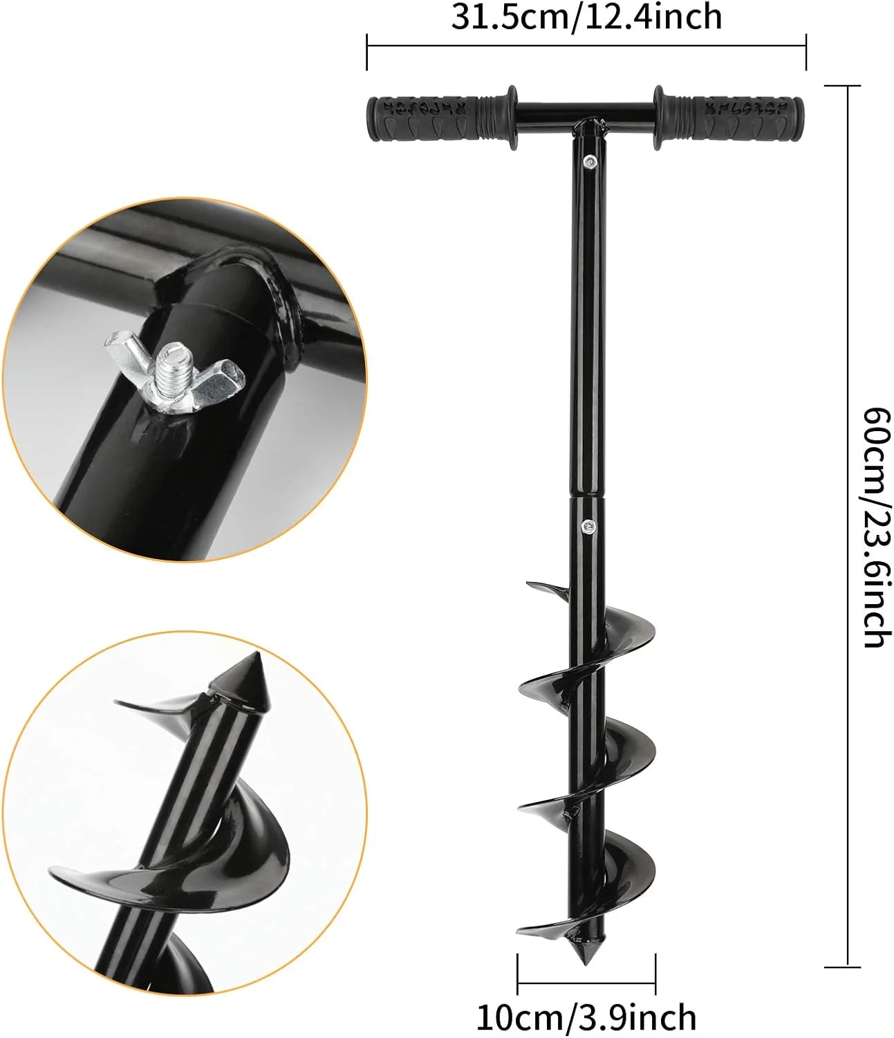 مته چاله کن باغی Laelr، مته چاله کن زمینی با دسته ضد لغزش، مته حلزونی باغی 3.9 اینچ در 23.6 اینچ، مته حلزونی کاشت سریع، مته حصار برای کاشت درخت، کشت عمیق، نهال مته چاله کن باغی Laelr، مته چاله کن زمینی با دسته ضد لغزش، مته حلزونی باغی 3.9 اینچ در 23.6 اینچ، مته حلزونی کاشت سریع، مته حصار برای کاشت درخت، کشت عمیق، نهال