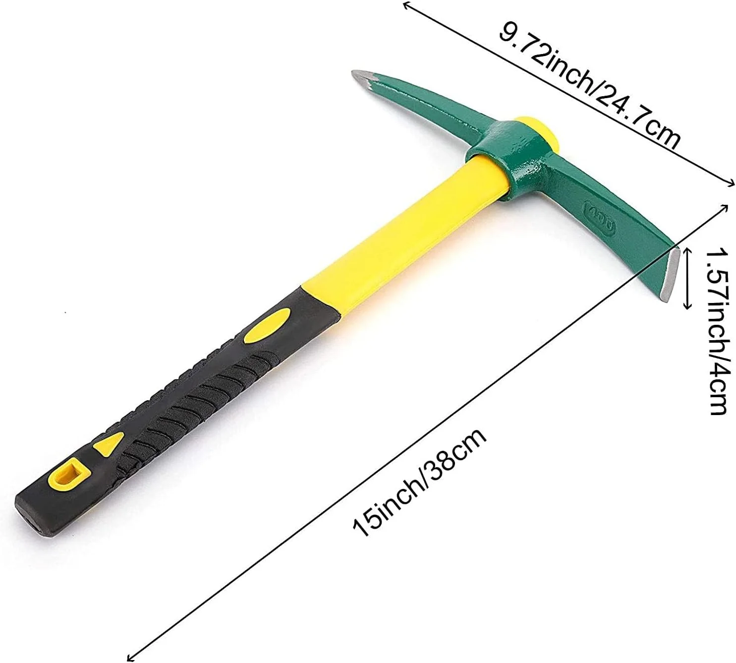 کلنگ دو سر FAATCOI برای وجین و باغبانی، ابزار باغبانی با دسته ضد لغزش برای کشت سبزیجات، حیاط، باغ، گلکاری، کاشت، اکتشاف و کمپینگ
