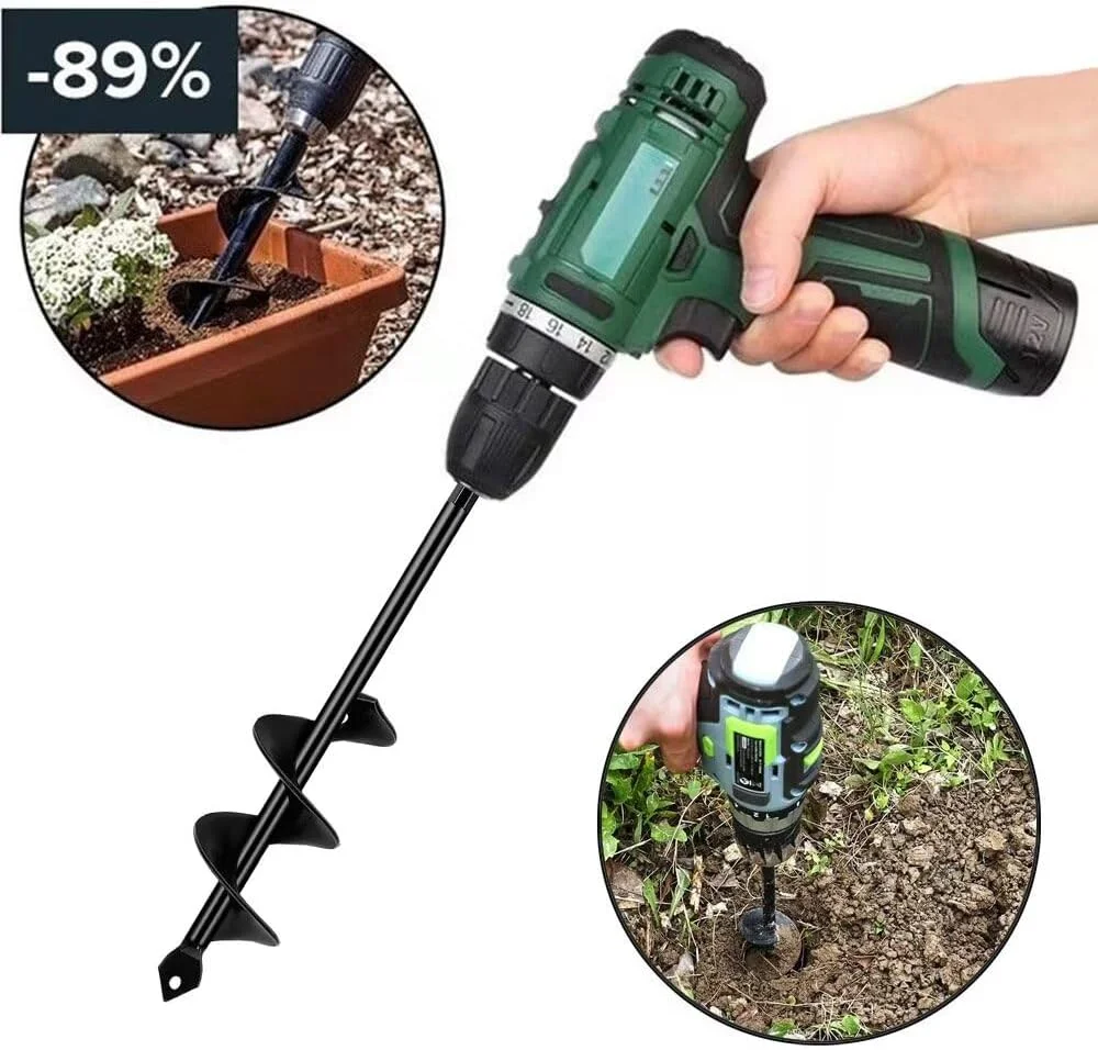 مته چاله کن برفه آ Garden Auger، ابزار کاشت پیاز با دسته بلند 1.6 x 16.5 اینچی، مته مارپیچ با شفت محکم برای کاشت پیاز، نهال و حفر گودال و شخم زدن عمیق مته چاله کن برفه آ Garden Auger، ابزار کاشت پیاز با دسته بلند 1.6 x 16.5 اینچی، مته مارپیچ با شفت محکم برای کاشت پیاز، نهال و حفر گودال و شخم زدن عمیق