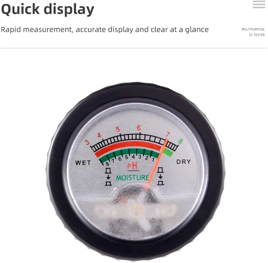 Morelian 2in1 Portable Soil Water Test Stripser Acidity Humidity Meter Garden Soil Analyzer Greenhouse Potted Crops Planting Cultivating Tool