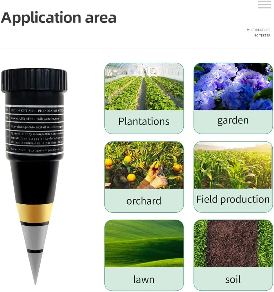 Morelian 2in1 Portable Soil Water Test Stripser Acidity Humidity Meter Garden Soil Analyzer Greenhouse Potted Crops Planting Cultivating Tool