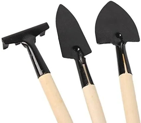 مجموعه ابزار باغبانی 3 تکه TYCA، کیت مینی باغبانی، ابزار گلدانی، دسته چوبی برای انتقال نشا، کاشت و وجین گل ها و نشاهای سبزیجات مجموعه ابزار باغبانی 3 تکه TYCA، کیت مینی باغبانی، ابزار گلدانی، دسته چوبی برای انتقال نشا، کاشت و وجین گل ها و نشاهای سبزیجات