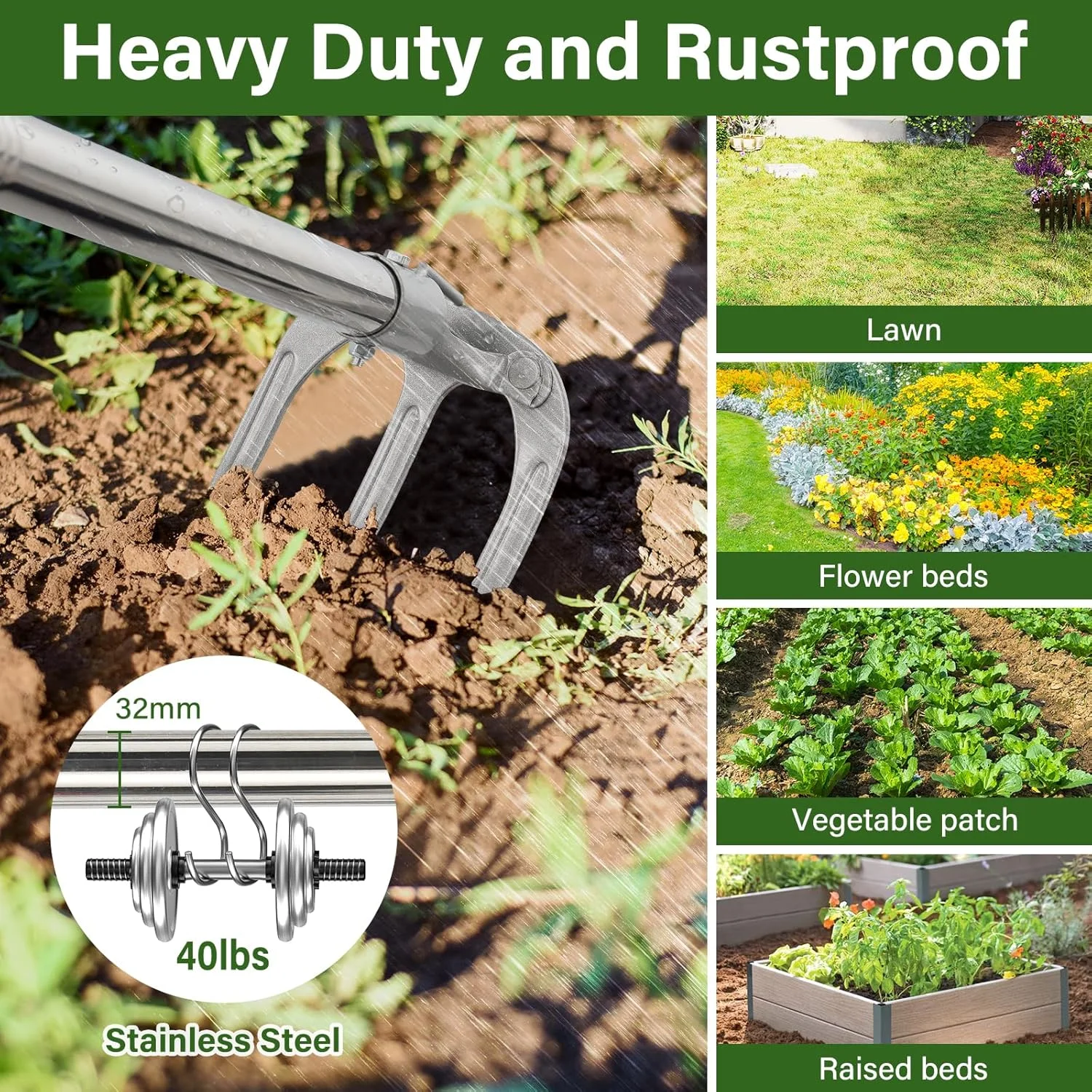 شن کش باغ، کولتیواتور سنگین با 3 شاخه، ابزار باغبانی وجین کش خاک با دسته بلند 57 اینچی، شن کش فلزی وجین برای حذف سریع علف های هرز، کولتیواتور، شل کردن خاک، کاشت شن کش باغ، کولتیواتور سنگین با 3 شاخه، ابزار باغبانی وجین کش خاک با دسته بلند 57 اینچی، شن کش فلزی وجین برای حذف سریع علف های هرز، کولتیواتور، شل کردن خاک، کاشت