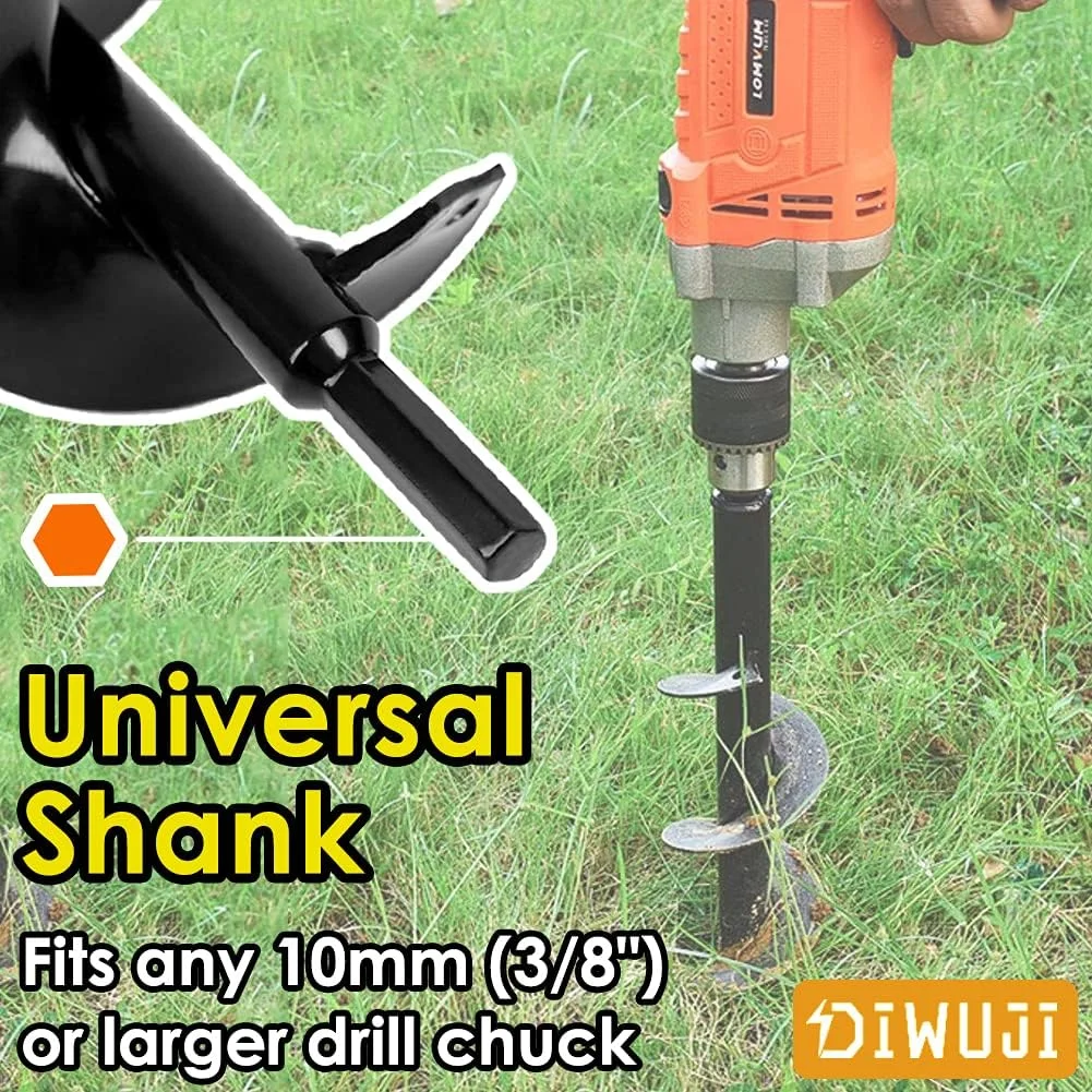 مته باغبانی DIWUJI، مته خاک ورز، فولاد ضد زنگ با ساق شش گوش، مته حلزونی کاشت پیاز گل برای حفر سوراخ و کشت عمیق، ابزار DIY برای کاشت درخت و درختچه (قطر: 8 سانتی متر طول: 30 سانتی متر) مته باغبانی DIWUJI، مته خاک ورز، فولاد ضد زنگ با ساق شش گوش، مته حلزونی کاشت پیاز گل برای حفر سوراخ و کشت عمیق، ابزار DIY برای کاشت درخت و درختچه (قطر: 8 سانتی متر طول: 30 سانتی متر)