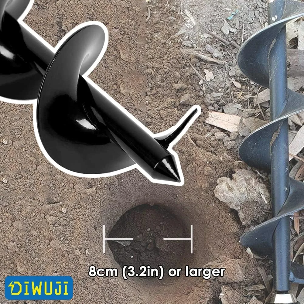 مته باغبانی DIWUJI، مته خاک ورز، فولاد ضد زنگ با ساق شش گوش، مته حلزونی کاشت پیاز گل برای حفر سوراخ و کشت عمیق، ابزار DIY برای کاشت درخت و درختچه (قطر: 8 سانتی متر طول: 30 سانتی متر) مته باغبانی DIWUJI، مته خاک ورز، فولاد ضد زنگ با ساق شش گوش، مته حلزونی کاشت پیاز گل برای حفر سوراخ و کشت عمیق، ابزار DIY برای کاشت درخت و درختچه (قطر: 8 سانتی متر طول: 30 سانتی متر)