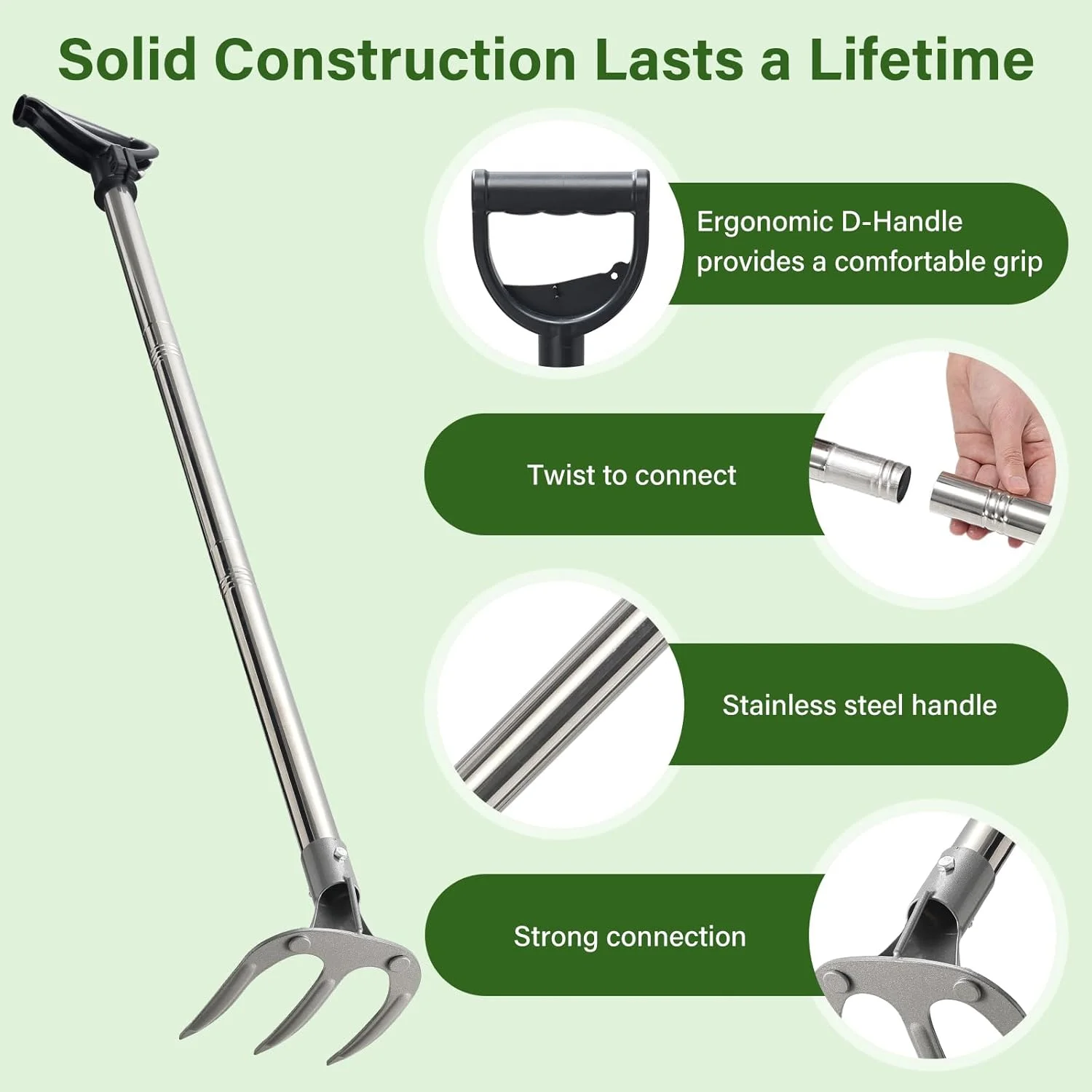 شن کش باغ، کولتیواتور سنگین با 3 شاخه، ابزار باغبانی وجین کش خاک با دسته بلند 57 اینچی، شن کش فلزی وجین برای حذف سریع علف های هرز، کولتیواتور، شل کردن خاک، کاشت شن کش باغ، کولتیواتور سنگین با 3 شاخه، ابزار باغبانی وجین کش خاک با دسته بلند 57 اینچی، شن کش فلزی وجین برای حذف سریع علف های هرز، کولتیواتور، شل کردن خاک، کاشت