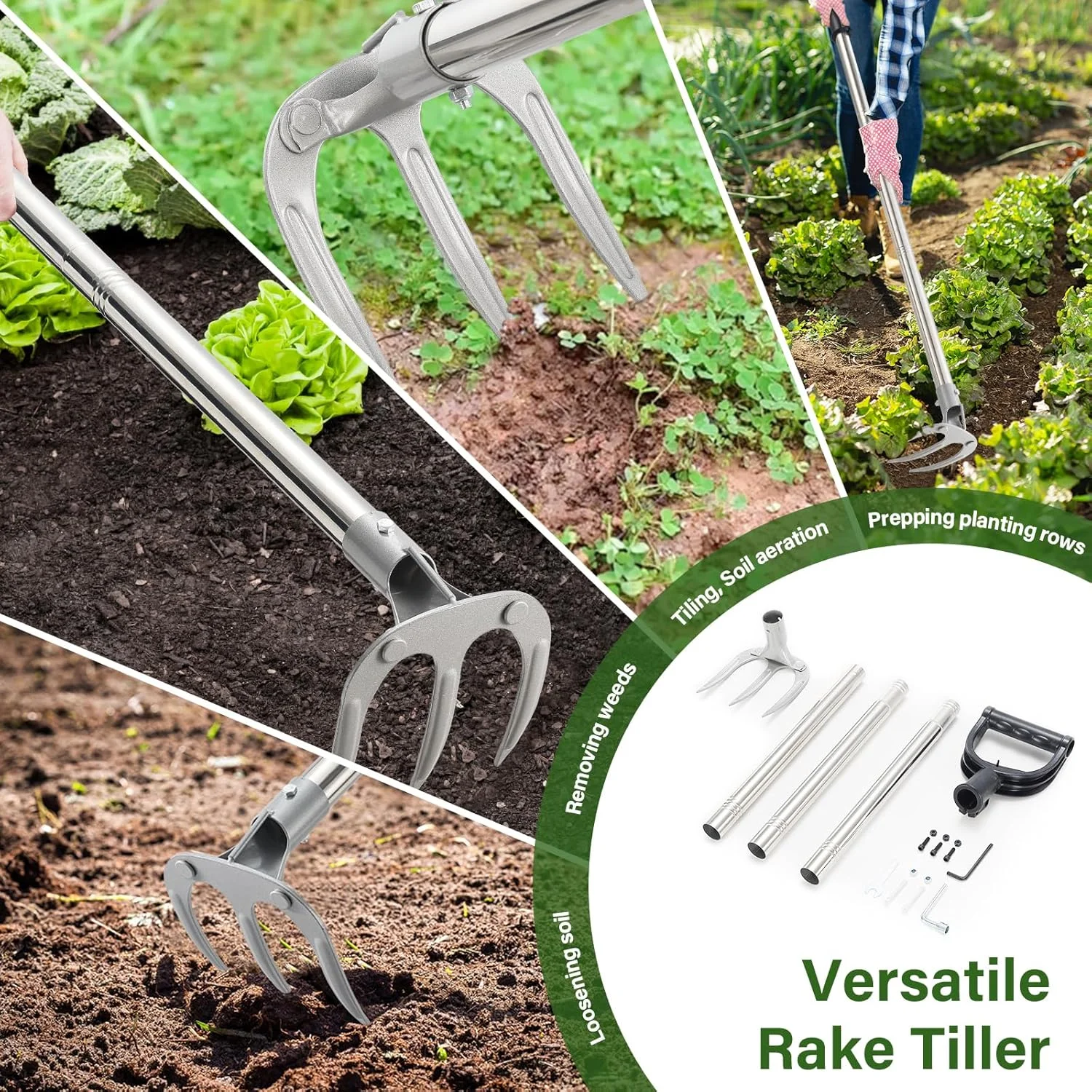 شن کش باغ، کولتیواتور سنگین با 3 شاخه، ابزار باغبانی وجین کش خاک با دسته بلند 57 اینچی، شن کش فلزی وجین برای حذف سریع علف های هرز، کولتیواتور، شل کردن خاک، کاشت شن کش باغ، کولتیواتور سنگین با 3 شاخه، ابزار باغبانی وجین کش خاک با دسته بلند 57 اینچی، شن کش فلزی وجین برای حذف سریع علف های هرز، کولتیواتور، شل کردن خاک، کاشت