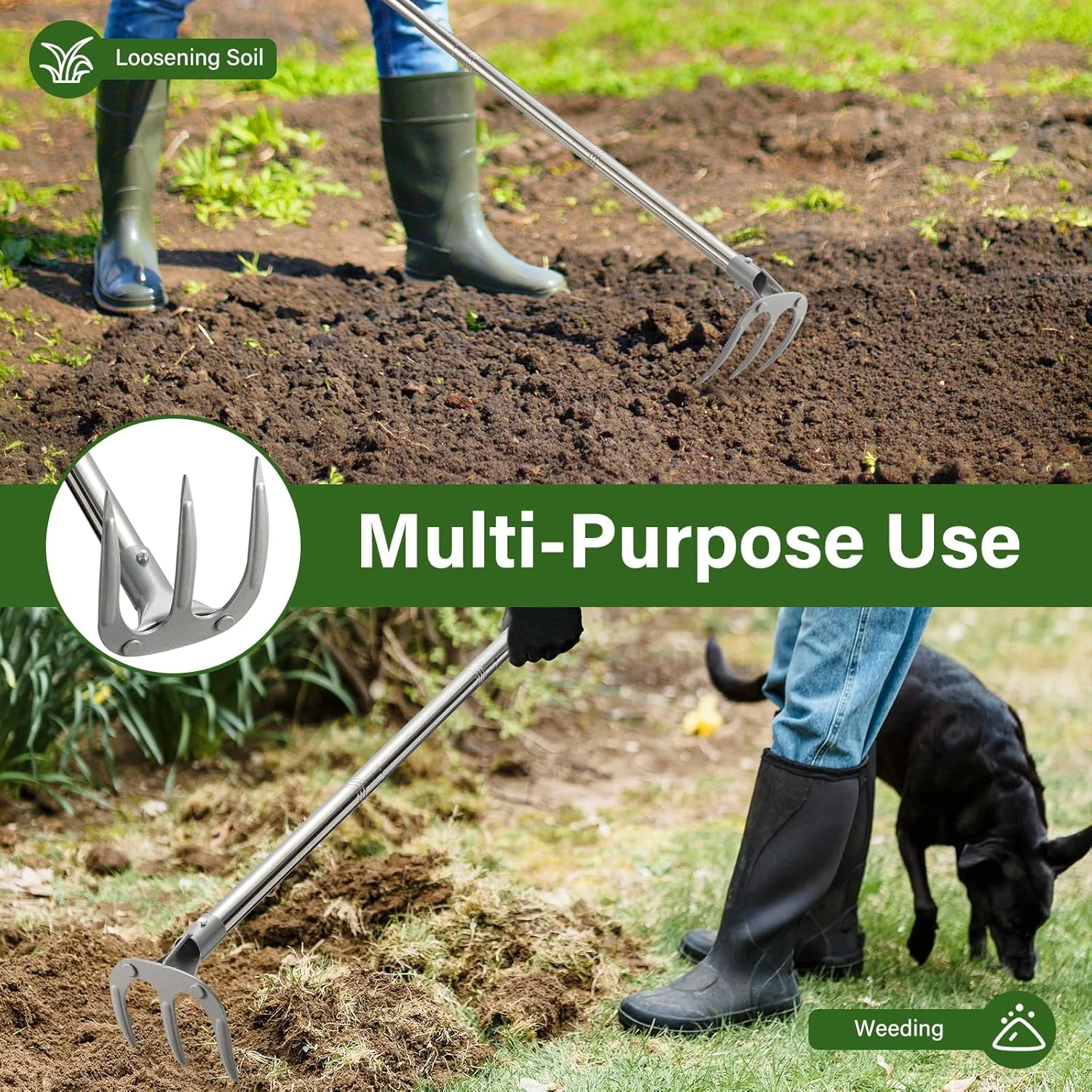 شن کش باغ، کولتیواتور سنگین با 3 شاخه، ابزار باغبانی وجین کش خاک با دسته بلند 57 اینچی، شن کش فلزی وجین برای حذف سریع علف های هرز، کولتیواتور، شل کردن خاک، کاشت شن کش باغ، کولتیواتور سنگین با 3 شاخه، ابزار باغبانی وجین کش خاک با دسته بلند 57 اینچی، شن کش فلزی وجین برای حذف سریع علف های هرز، کولتیواتور، شل کردن خاک، کاشت