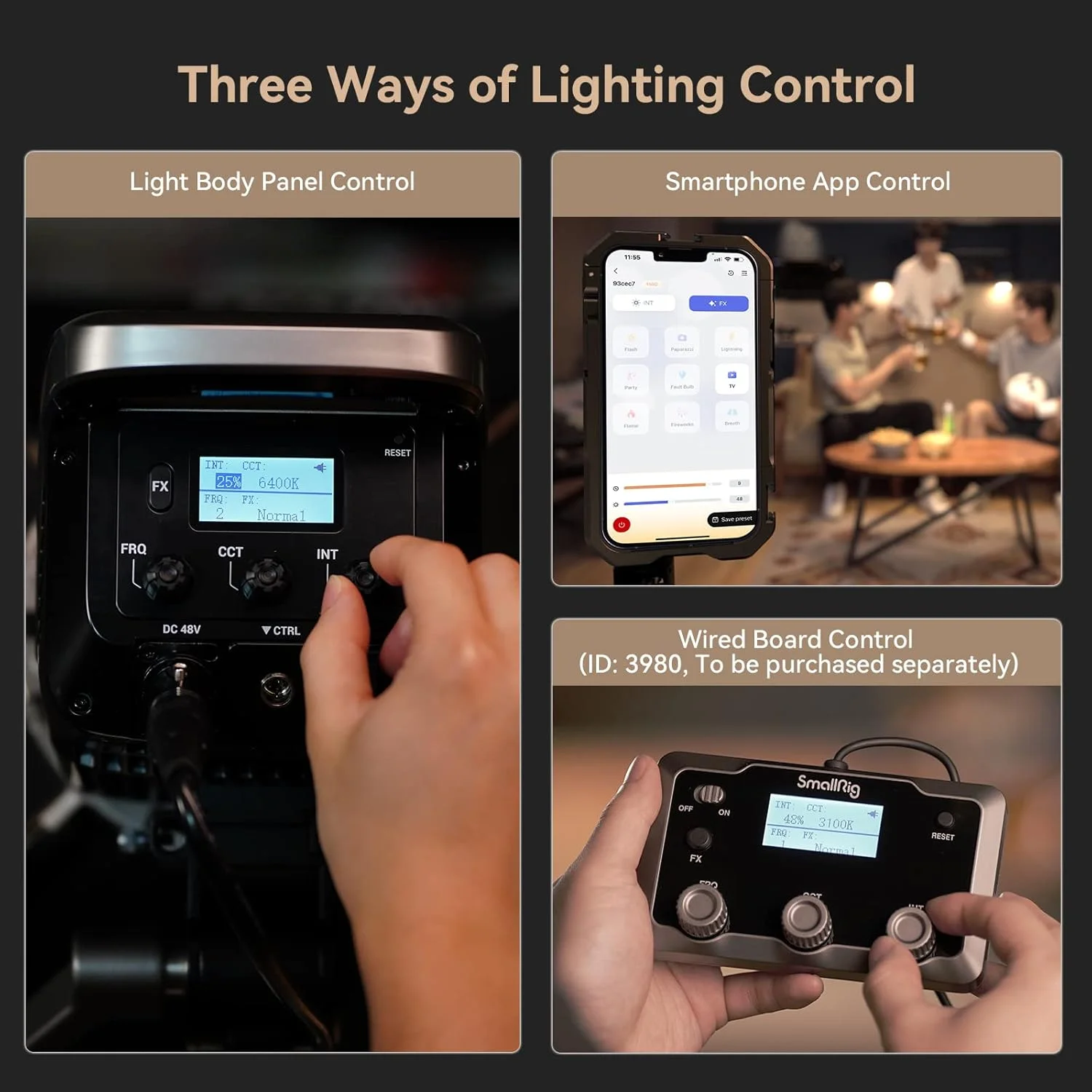 نور ویدئویی ال ای دی COB مدل SmallRig RC350D (UK) 3962 نور ویدئویی ال ای دی COB مدل SmallRig RC350D (UK) 3962
