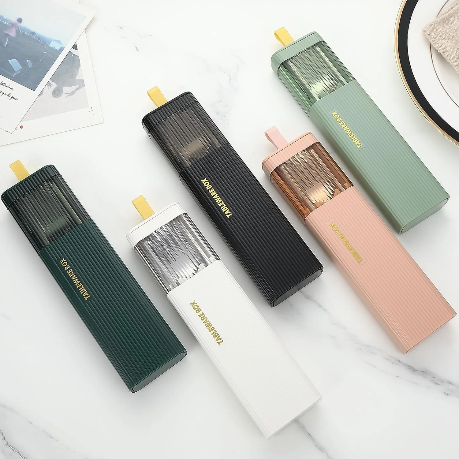 ست کارد و چنگال مسافرتی KASTWAVE، ست کارد و چنگال 4 تکه استیل ضد زنگ 18/8، کارد و چنگال قابل حمل و استفاده مجدد برای کمپینگ، مناسب جعبه ناهار، شامل چنگال، قاشق، چاپستیک (مشکی) ست کارد و چنگال مسافرتی KASTWAVE، ست کارد و چنگال 4 تکه استیل ضد زنگ 18/8، کارد و چنگال قابل حمل و استفاده مجدد برای کمپینگ، مناسب جعبه ناهار، شامل چنگال، قاشق، چاپستیک (مشکی)