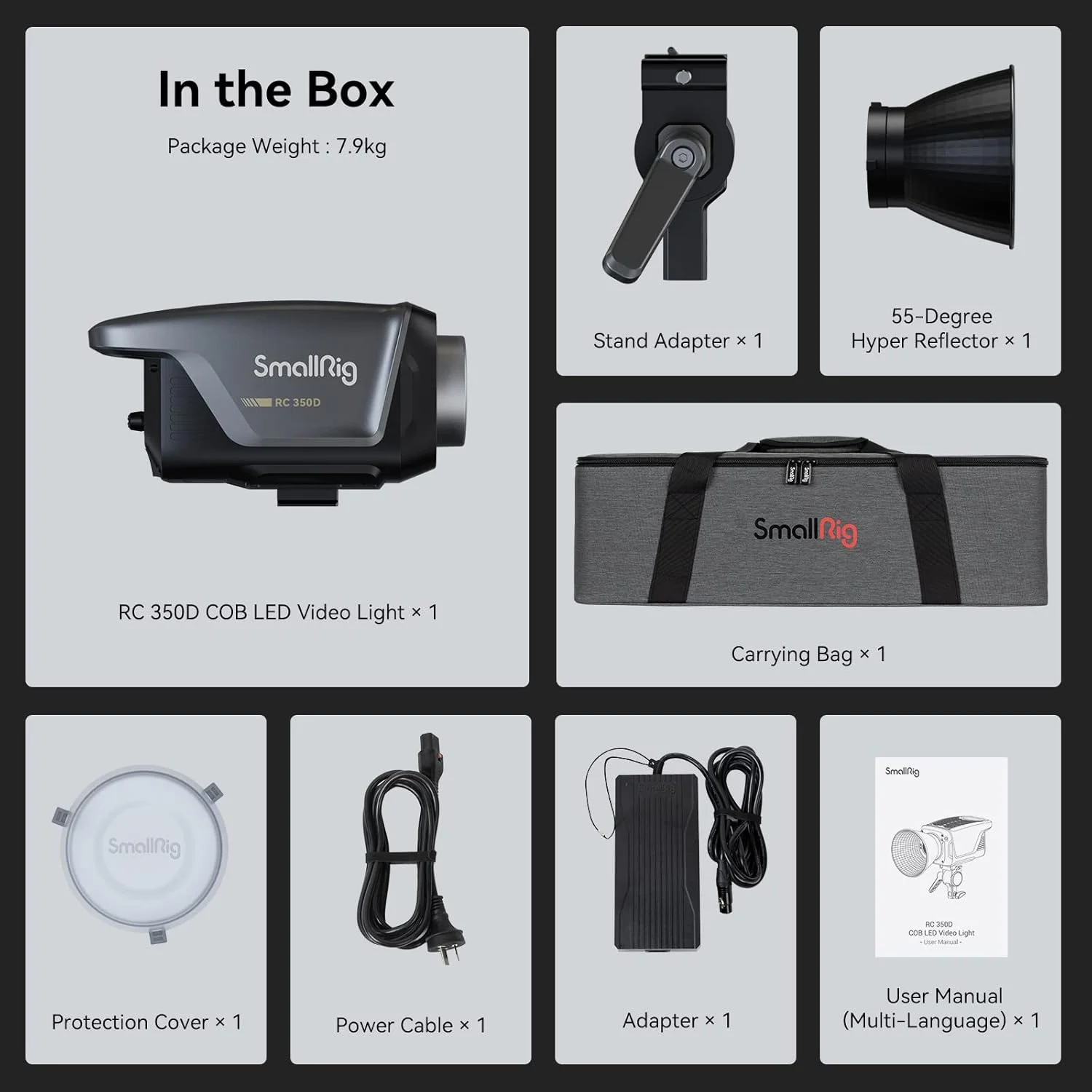 نور ویدئویی ال ای دی COB مدل SmallRig RC350D (UK) 3962 نور ویدئویی ال ای دی COB مدل SmallRig RC350D (UK) 3962