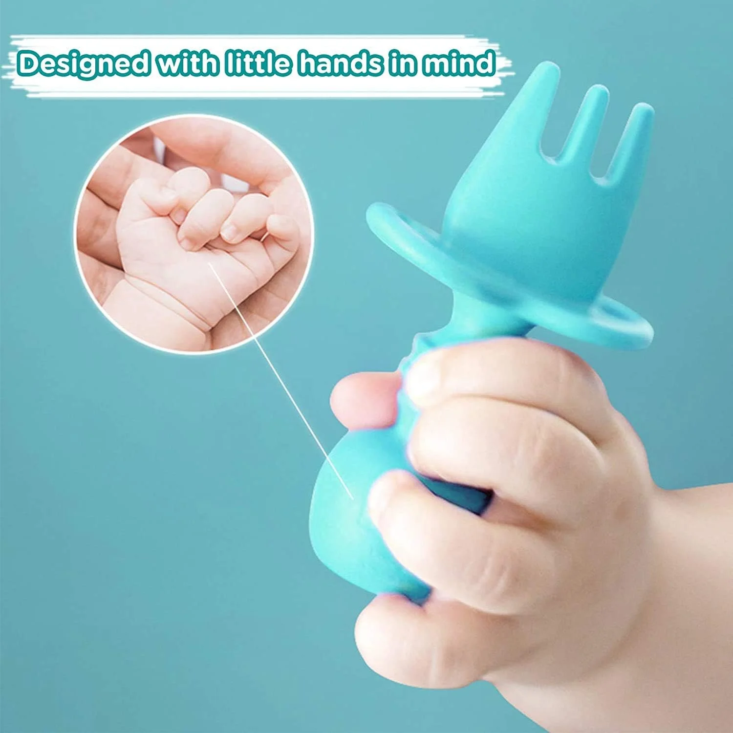 مجموعه 4 عددی قاشق و چنگال آموزشی کودک JYB با جعبه مسافرتی، ست ظروف تغذیه کودک نوپا، خود تغذیه، گرفتن آسان، ظروف سیلیکونی آموزشی برای نوزادان و کودکان مجموعه 4 عددی قاشق و چنگال آموزشی کودک JYB با جعبه مسافرتی، ست ظروف تغذیه کودک نوپا، خود تغذیه، گرفتن آسان، ظروف سیلیکونی آموزشی برای نوزادان و کودکان