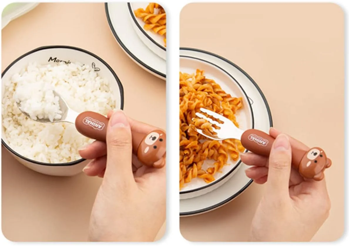 ست قاشق و چنگال کارتونی کودکانه IBAMA، طرح حیوانات بامزه، استیل ضد زنگ، مناسب دانش آموزان، دو تکه، خلاقانه، به همراه جعبه مسافرتی قابل حمل برای دختران، پسران و کودکان - جوجه زرد ست قاشق و چنگال کارتونی کودکانه IBAMA، طرح حیوانات بامزه، استیل ضد زنگ، مناسب دانش آموزان، دو تکه، خلاقانه، به همراه جعبه مسافرتی قابل حمل برای دختران، پسران و کودکان - جوجه زرد