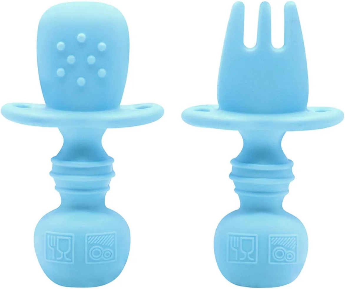 مجموعه 4 عددی قاشق و چنگال آموزشی کودک JYB با جعبه مسافرتی، ست ظروف تغذیه کودک نوپا، خود تغذیه، گرفتن آسان، ظروف سیلیکونی آموزشی برای نوزادان و کودکان مجموعه 4 عددی قاشق و چنگال آموزشی کودک JYB با جعبه مسافرتی، ست ظروف تغذیه کودک نوپا، خود تغذیه، گرفتن آسان، ظروف سیلیکونی آموزشی برای نوزادان و کودکان