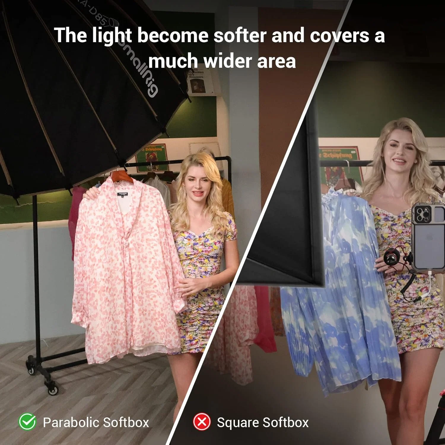 نرم باکس پارابولیک SMALLRIG (RA-D85)، نرم باکس گرید با رهاسازی سریع 85 سانتیمتری/33.5 اینچی با سیستم نصب Bowens برای SMALLRIG RC 120D/RC 120B/RC 220D/RC 220B و سایر نورهای دارای نصب Bowens – 3586 نرم باکس پارابولیک SMALLRIG (RA-D85)، نرم باکس گرید با رهاسازی سریع 85 سانتیمتری/33.5 اینچی با سیستم نصب Bowens برای SMALLRIG RC 120D/RC 120B/RC 220D/RC 220B و سایر نورهای دارای نصب Bowens – 3586