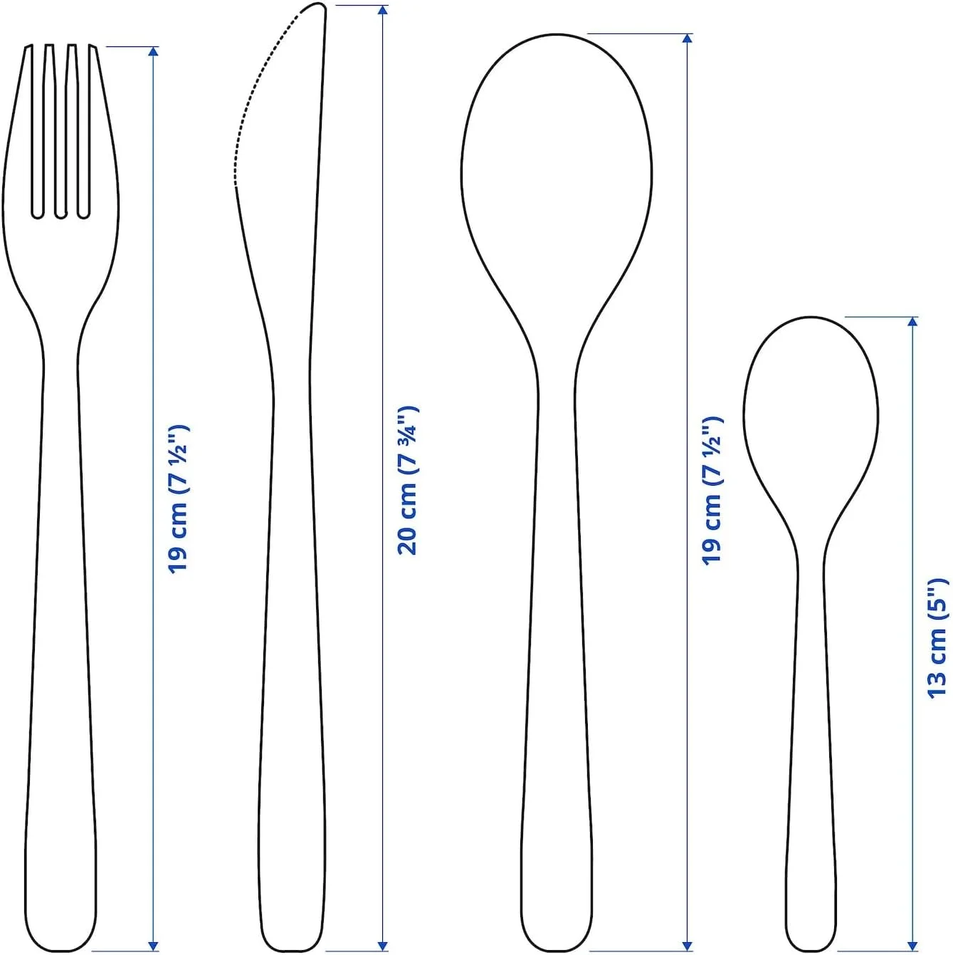ست قاشق چنگال ایکیا مدل MOPSIG، 16 پارچه - استیل ضد زنگ با پرداخت آینه ای ست قاشق چنگال ایکیا مدل MOPSIG، 16 پارچه - استیل ضد زنگ با پرداخت آینه ای