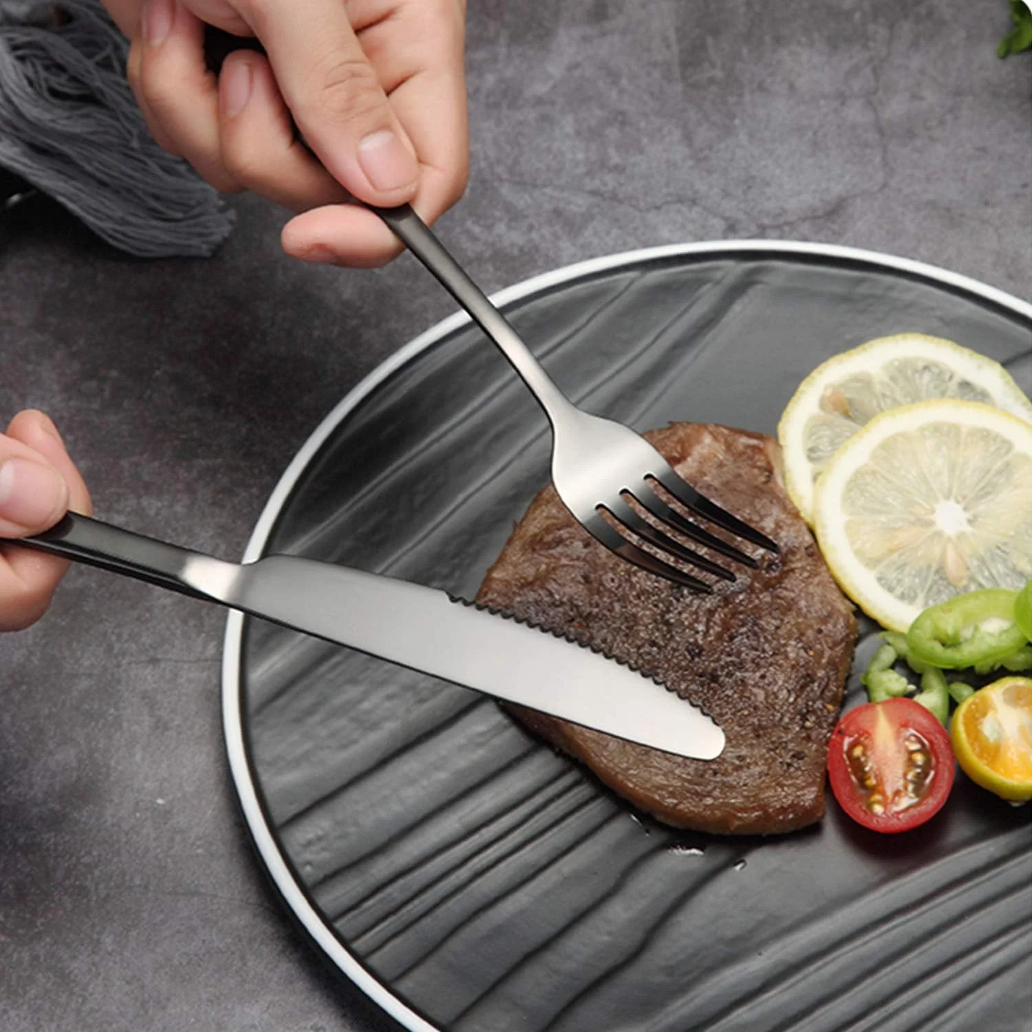 ست کارد و چنگال مسافرتی قابل حمل GTGR Heywood با جعبه، استیل ضد زنگ 18/8، ست کارد و چنگال مشکی شامل چاقو، چنگال و قاشق با جعبه، ست ظروف قابل استفاده مجدد برای جعبه ناهار و کمپینگ (مشکی) ست کارد و چنگال مسافرتی قابل حمل GTGR Heywood با جعبه، استیل ضد زنگ 18/8، ست کارد و چنگال مشکی شامل چاقو، چنگال و قاشق با جعبه، ست ظروف قابل استفاده مجدد برای جعبه ناهار و کمپینگ (مشکی)