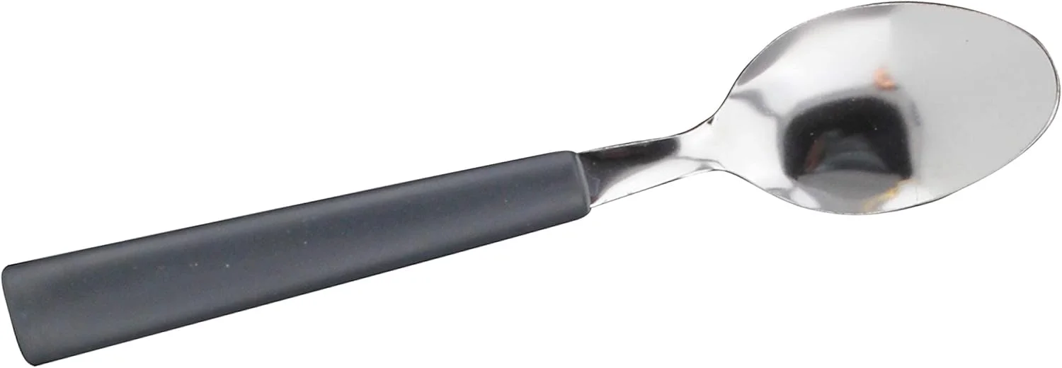 ست قاشق و چنگال با کیفیت بالا، ست 25 پارچه (چاقو، قاشق، چنگال، قاشق چای خوری، جعبه لوازم غذاخوری - خاکستری (CS-25-102)