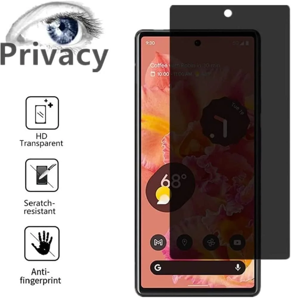 محافظ صفحه نمایش ضد جاسوسی Hkess بسته 2 عددی برای Google Pixel 6 - محافظ صفحه نمایش حریم خصوصی تمام صفحه، فیلم شیشه ای حرارت دیده سه بعدی، محافظ پوشش کامل ضد خراش با سختی 9H محافظ صفحه نمایش ضد جاسوسی Hkess بسته 2 عددی برای Google Pixel 6 - محافظ صفحه نمایش حریم خصوصی تمام صفحه، فیلم شیشه ای حرارت دیده سه بعدی، محافظ پوشش کامل ضد خراش با سختی 9H