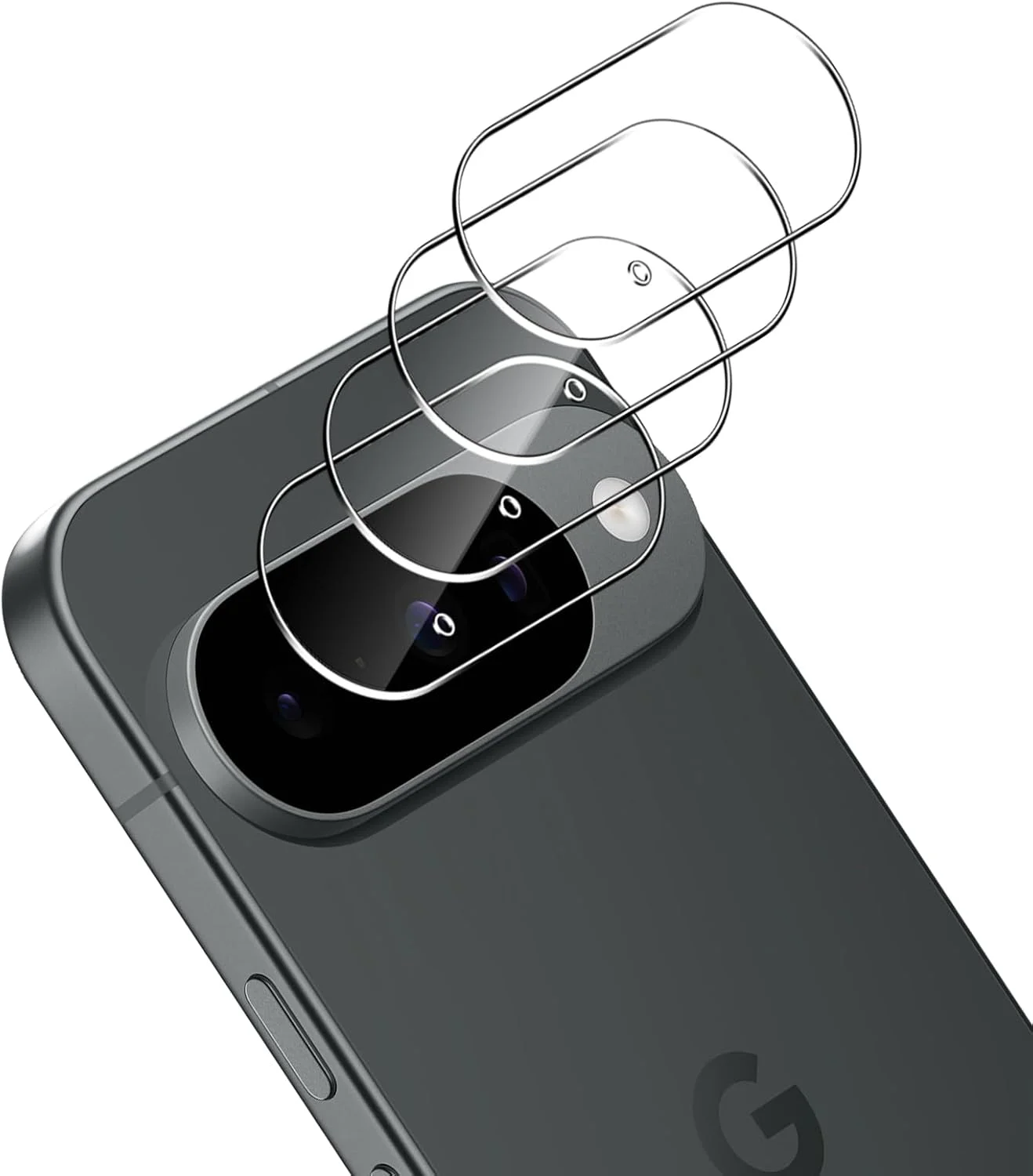 محافظ لنز دوربین TUTUO سازگار با Google Pixel 10 (بسته 4 عددی)، شیشه حرارت دیده، بدون حباب، ضد خش، نصب آسان HD
