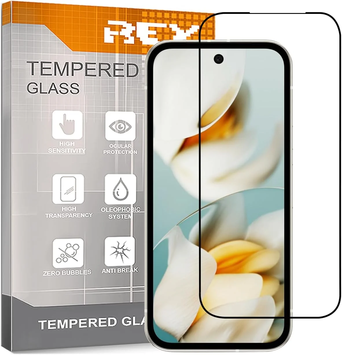 محافظ صفحه نمایش شیشه ای حرارت دیده سه بعدی REY بسته 2 عددی برای Google Pixel 9A، مشکی، محافظ صفحه نمایش سختی 9H+، ضد خش، ضد روغن و حباب، محافظت کامل، سه بعدی، 4 بعدی، 5 بعدی محافظ صفحه نمایش شیشه ای حرارت دیده سه بعدی REY بسته 2 عددی برای Google Pixel 9A، مشکی، محافظ صفحه نمایش سختی 9H+، ضد خش، ضد روغن و حباب، محافظت کامل، سه بعدی، 4 بعدی، 5 بعدی