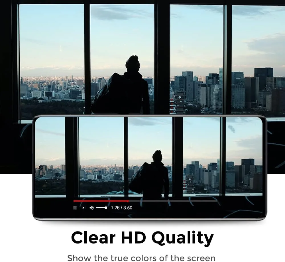 محافظ صفحه نمایش O Ozone [بسته 2 عددی] برای Google Pixel 8 Pro، محافظ صفحه نمایش با پوشش کامل مقاوم در برابر خش با سختی 9H، محافظ صفحه شیشه ای حرارت دیده فوق العاده نازک HD - مشکی