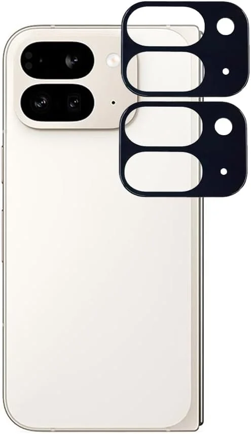 QINOUK for Google Pixel 9 Pro Fold Protective Film, [2 Pack] Tempered Glass Lens Film, [Anti-Scratch][No Bubble] for Google Pixel 9 Pro Fold-Black