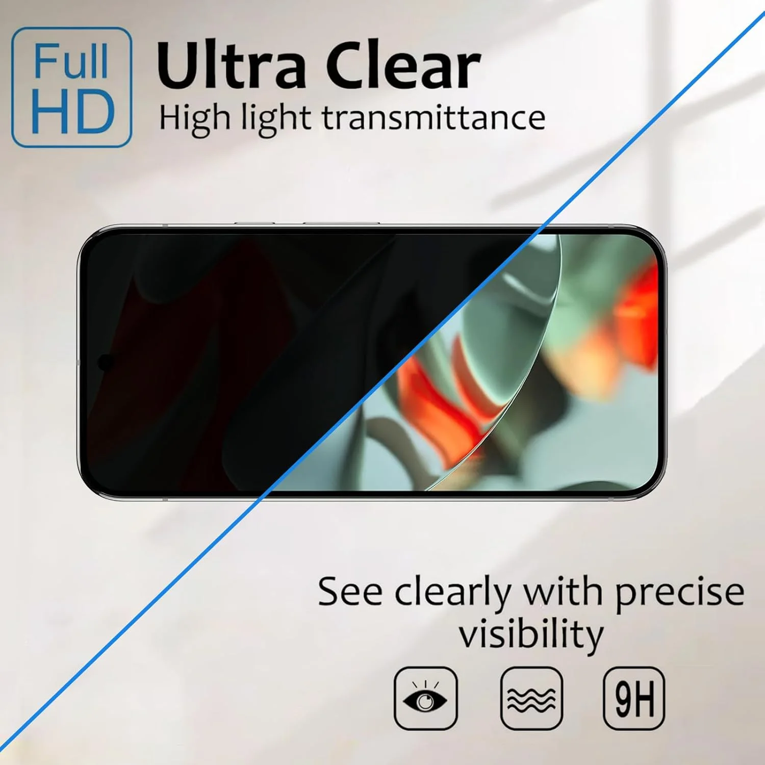 محافظ صفحه نمایش حریم خصوصی Lyphpe (2 عددی) برای Google Pixel 9 Pro XL، شیشه حرارت دیده 9H، فیلم ضد جاسوسی، سازگار با قاب Google Pixel 9 Pro XL، نصب آسان محافظ صفحه نمایش حریم خصوصی Lyphpe (2 عددی) برای Google Pixel 9 Pro XL، شیشه حرارت دیده 9H، فیلم ضد جاسوسی، سازگار با قاب Google Pixel 9 Pro XL، نصب آسان