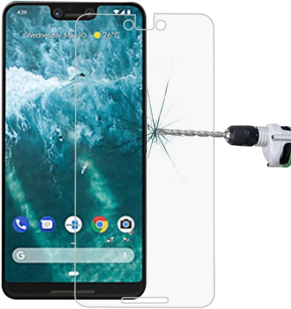 محافظ صفحه نمایش شیشه ای حرارت دیده گوشی هوشمند ZCLINXHEFSDSS با سختی 9H و لبه های 2.5D مناسب برای گوشی گوگل پیکسل 3XL
