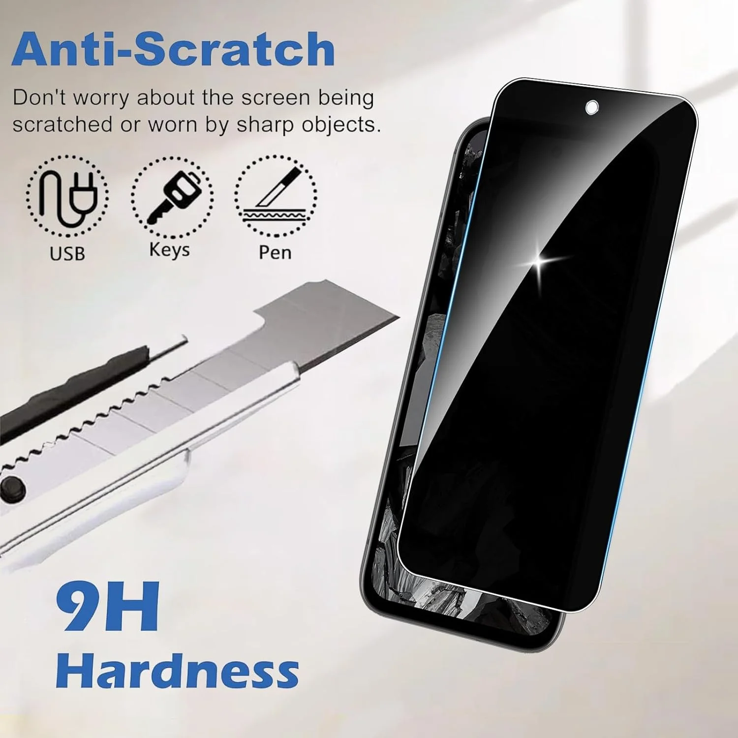 محافظ صفحه نمایش حریم خصوصی Lyphpe (2 عددی) برای گوگل پیکسل 8a شیشه حرارت دیده 9H فیلم ضد جاسوسی سازگار با قاب گوگل پیکسل 8a نصب آسان محافظ صفحه نمایش حریم خصوصی Lyphpe (2 عددی) برای گوگل پیکسل 8a شیشه حرارت دیده 9H فیلم ضد جاسوسی سازگار با قاب گوگل پیکسل 8a نصب آسان