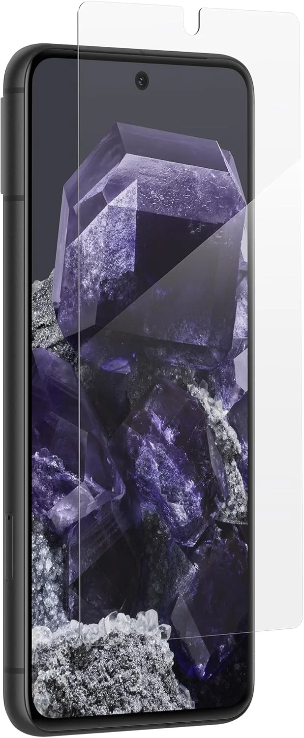 محافظ صفحه نمایش شیشه ای ZAGG InvisibleShield Glass Elite برای Google Pixel 8 Pro، با حس ابریشمی نرم، ضد لک، مقاوم در برابر خراش، ضد میکروب، شفاف