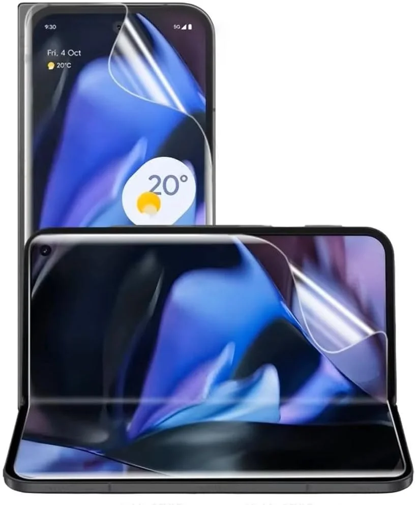 محافظ صفحه نمایش هیدروژل Silsewip برای Google Pixel Fold 5G، فیلم محافظ TPU انعطاف پذیر با حساسیت بالا، 2 عدد (غیر شیشه ای)