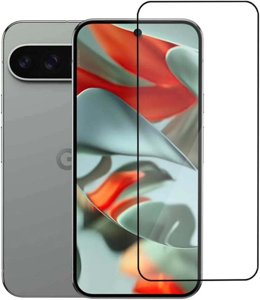 محافظ صفحه نمایش شیشه ای حرارت دیده Google Pixel 9 Pro XL، چسب کامل، پوشش کامل، بدون حباب، ضد خش، شفافیت HD، محافظ صفحه نمایش با حساسیت بالا برای Google Pixel 9 Pro XL 5G (1)
